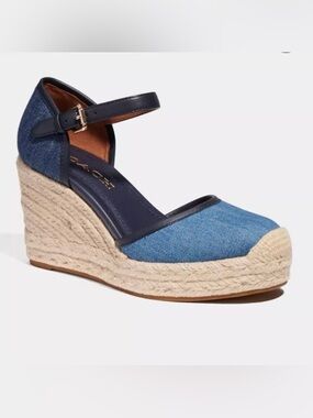Coach 2tone Denim Blue Wedge Espadrilles
Women’s Size: 7.5